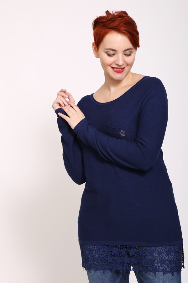 Пуловер Pezzo, размер 44, цвет синий - фото 2