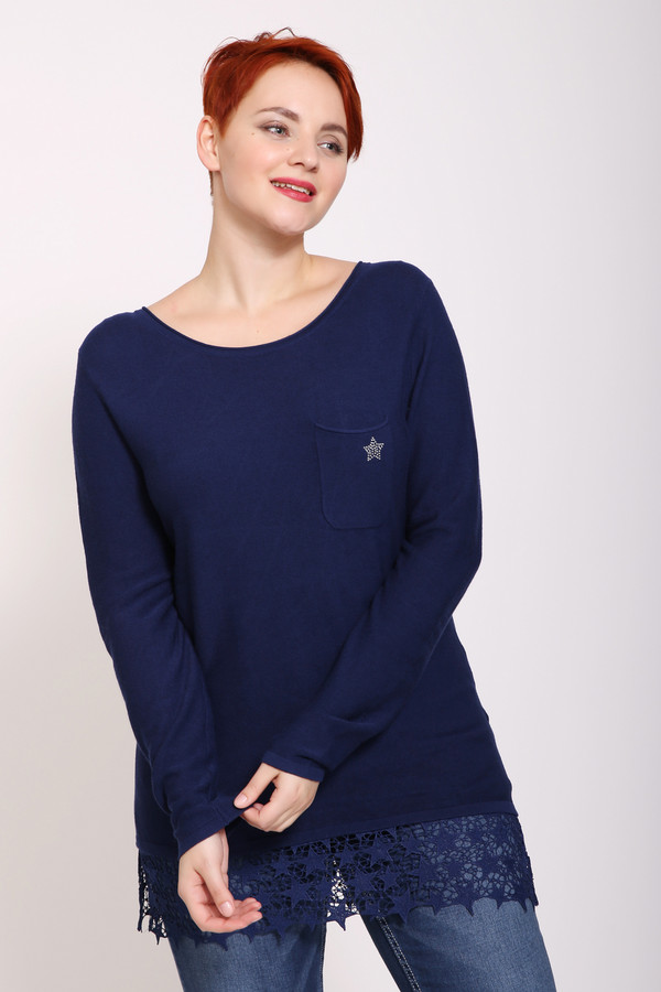 Пуловер Pezzo, размер 42, цвет синий - фото 1