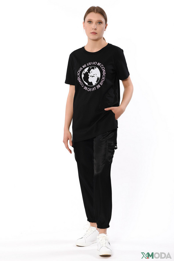 Футболка Liu-Jo Jeans, размер 44-46, цвет чёрный - фото 3