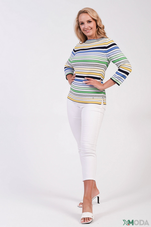 Пуловер Rabe collection, размер 48, цвет разноцветный - фото 3