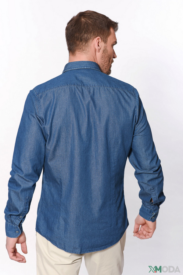 Рубашка с длинным рукавом Olymp, размер 43-44, цвет синий - фото 2