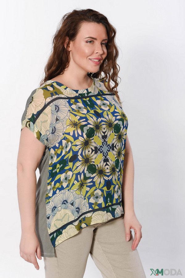 Блузa Luisa Cerano, размер 50, цвет разноцветный - фото 1