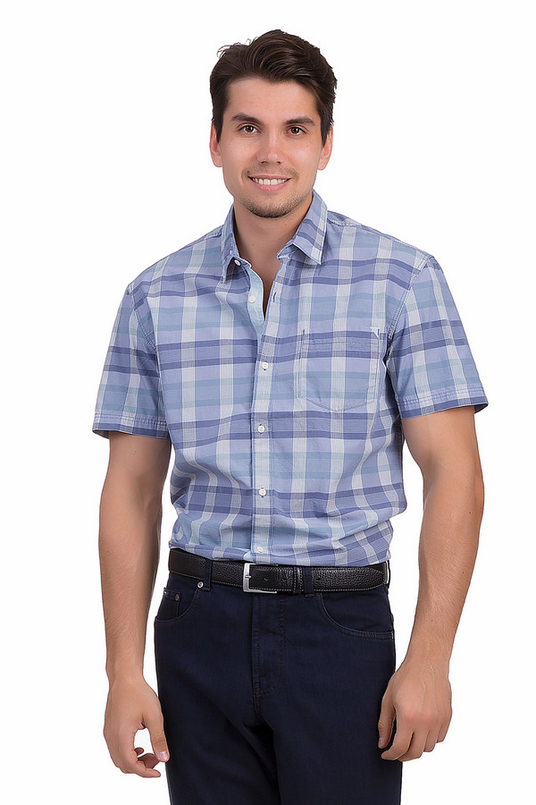 Мужские рубашки с коротким рукавом s.Oliver DENIM разноцветного цвета