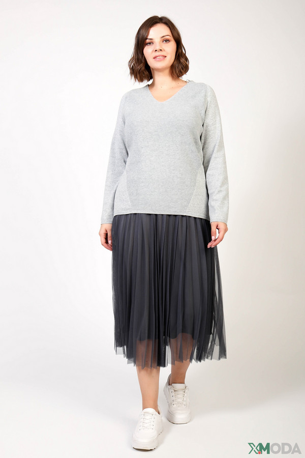 Пуловер Via Appia, размер 50, цвет серый - фото 3