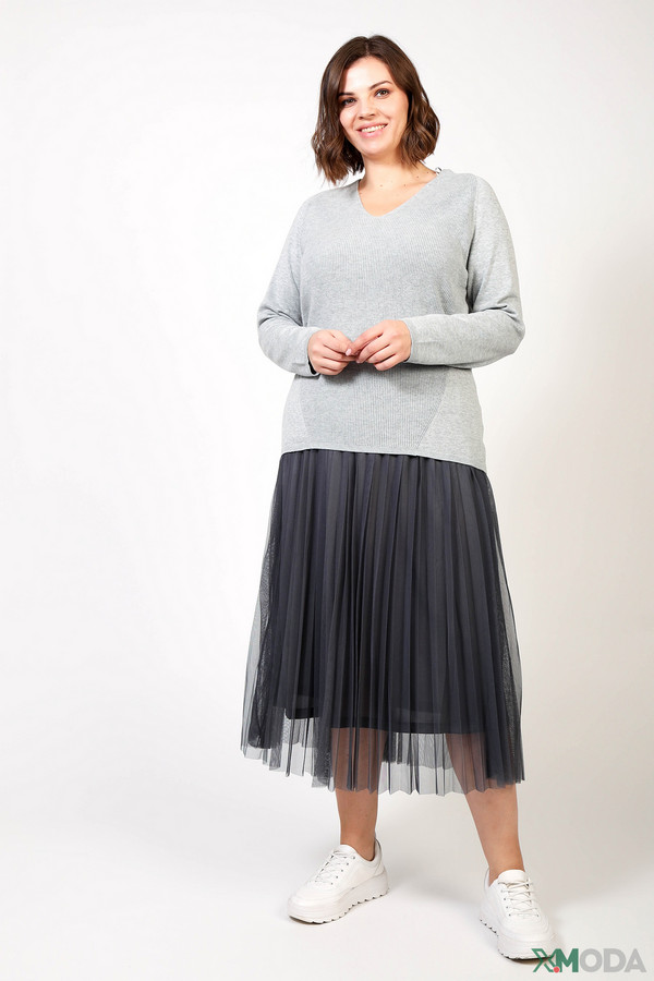 Пуловер Via Appia, размер 50, цвет серый - фото 4