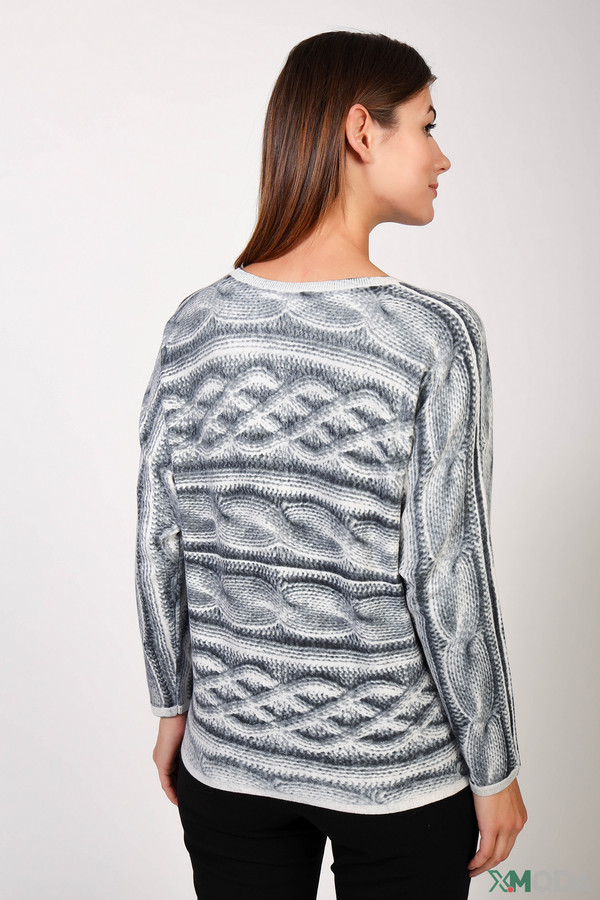 Пуловер Oui, размер 46, цвет серый - фото 2