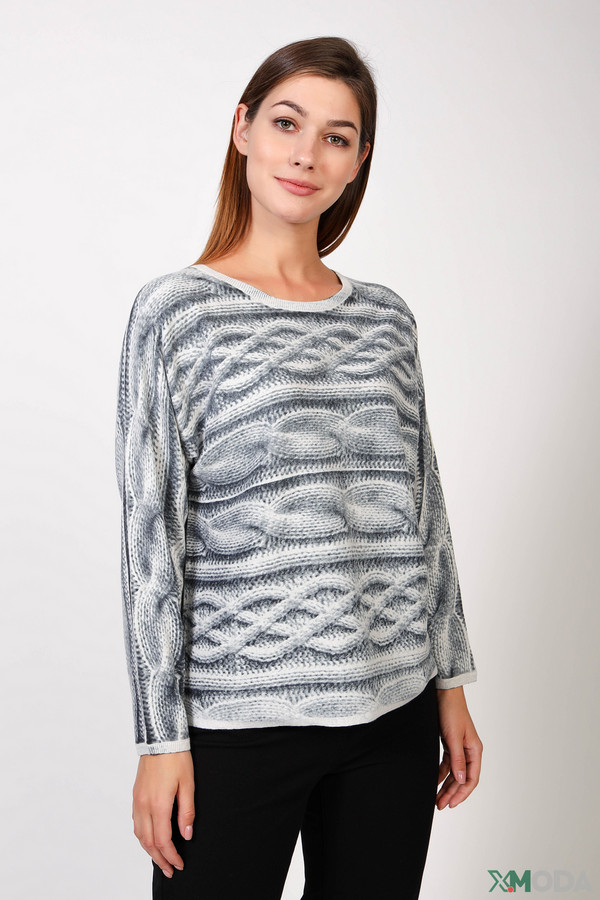 Пуловер Oui, размер 46, цвет серый - фото 1