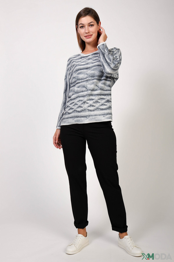 Пуловер Oui, размер 46, цвет серый - фото 3
