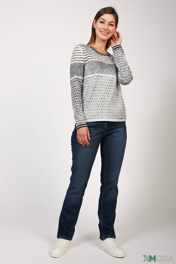 Пуловер Oui, размер 48, цвет серый - фото 3