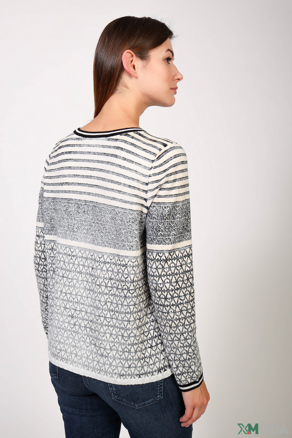 Пуловер Oui, размер 48, цвет серый - фото 2