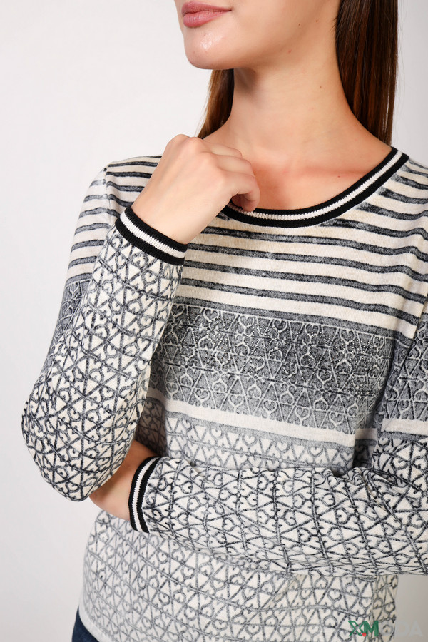 Пуловер Oui, размер 48, цвет серый - фото 4