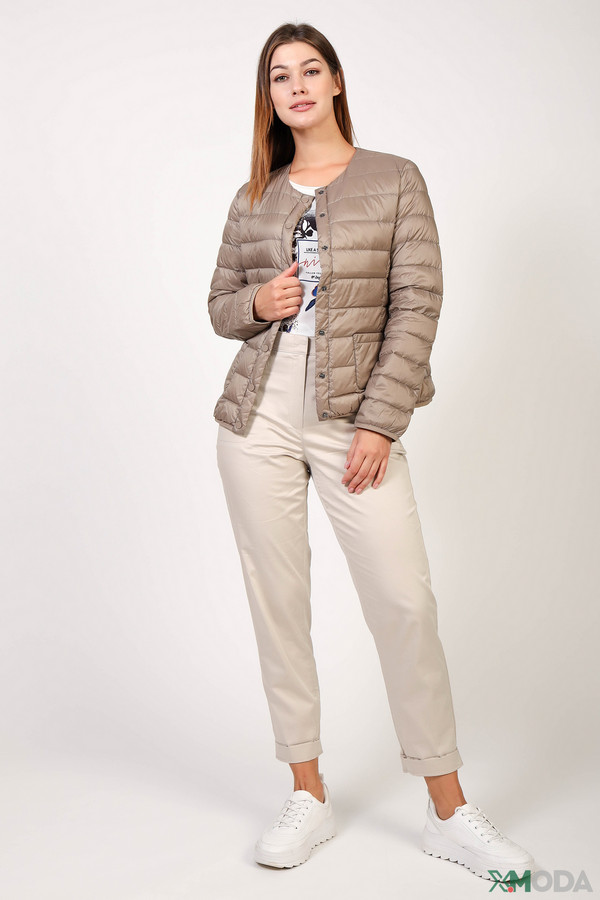 Куртка Oui, размер 52, цвет бежевый - фото 4