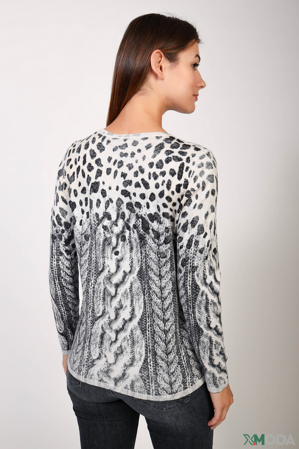 Пуловер Oui, размер 52, цвет серый - фото 2