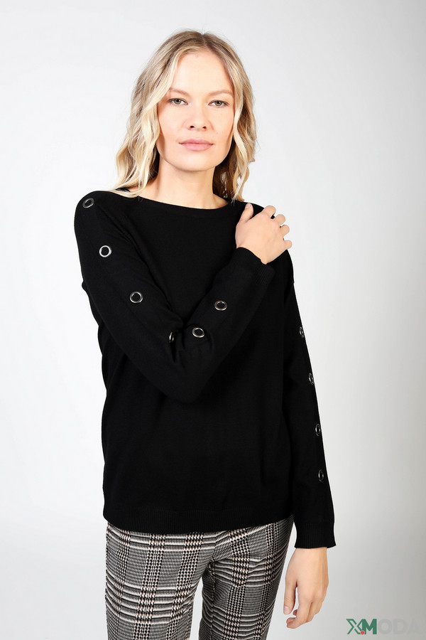 Пуловер Lebek, размер 44, цвет чёрный - фото 1