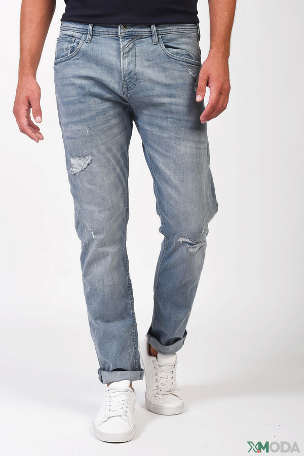 Модные джинсы Tom Tailor, размер 48, цвет голубой - фото 3
