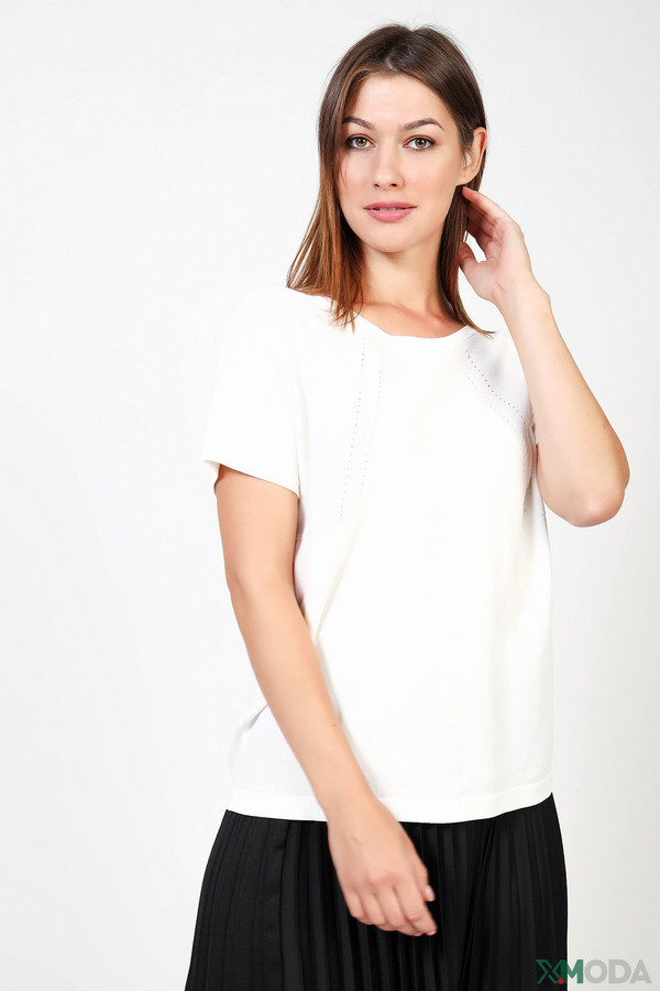 Пуловер Comma, размер 44, цвет белый - фото 1