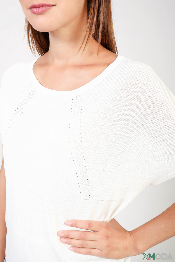 Пуловер Comma, размер 44, цвет белый - фото 4