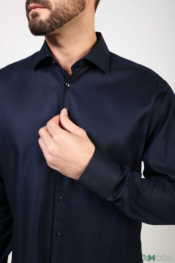 Рубашка с длинным рукавом Seidensticker, размер 41, цвет синий - фото 5