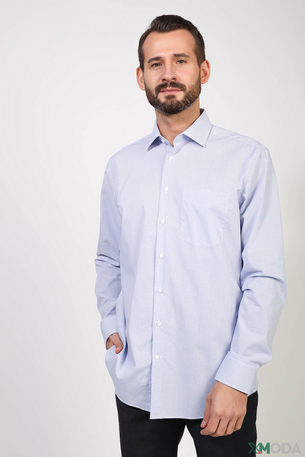 Рубашка с длинным рукавом Seidensticker, размер 41, цвет голубой - фото 1