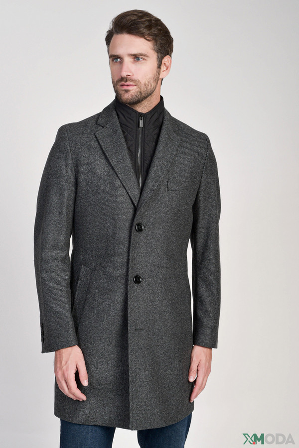 Пальто Hugo, размер 50, цвет серый