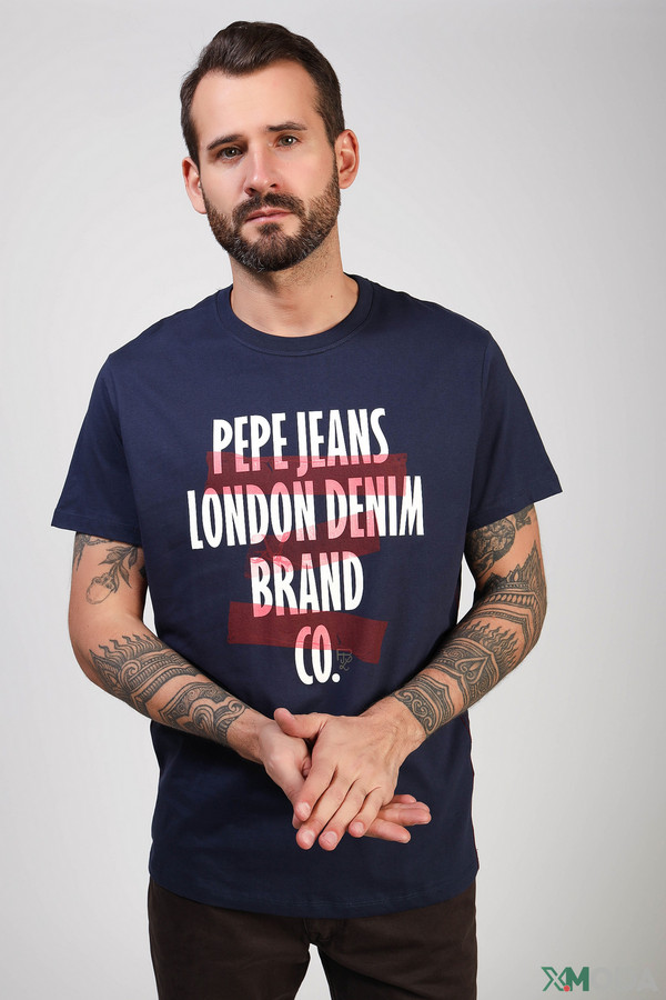 Футболкa Pepe Jeans London, размер 42-44, цвет синий - фото 1