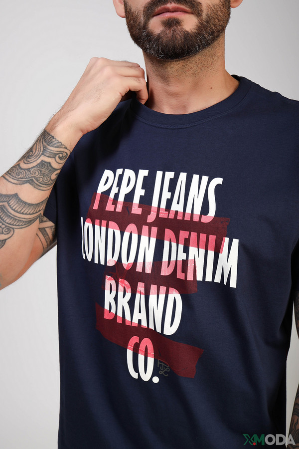 Футболкa Pepe Jeans London, размер 42-44, цвет синий - фото 4