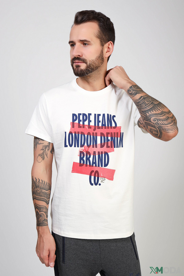 Футболкa Pepe Jeans London, размер 46-48, цвет белый - фото 1