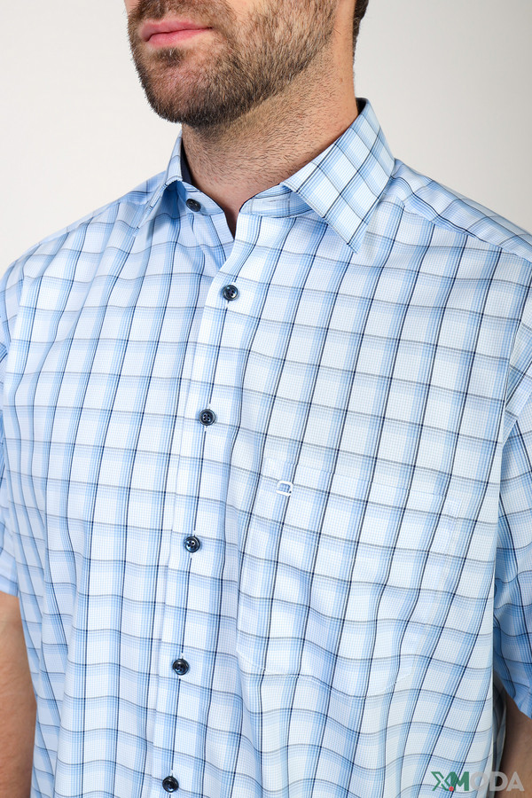 Мужские рубашки с коротким рукавом Olymp, размер ворот 42, плечи 52 - фото 4