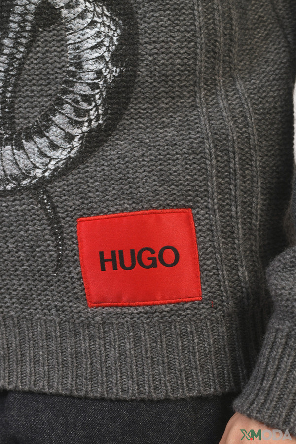 Джемпер Hugo, размер 50-52, цвет серый - фото 5