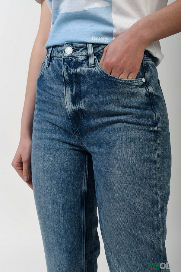 Модные джинсы Guess, размер 44(L32), цвет синий - фото 4