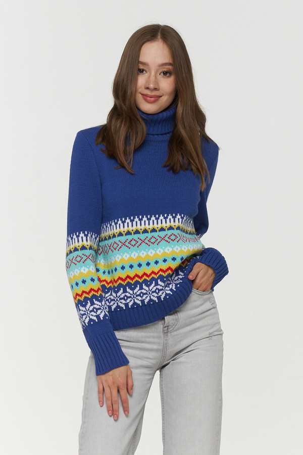Пуловер BE YOU, размер 46, цвет синий - фото 1