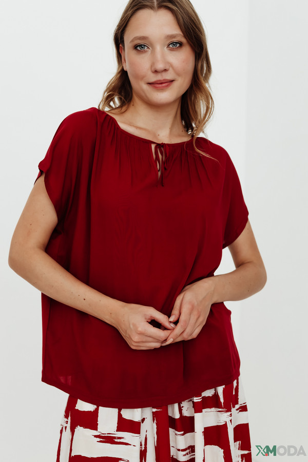 Блузa Gerry Weber, размер 42, цвет бордовый - фото 3