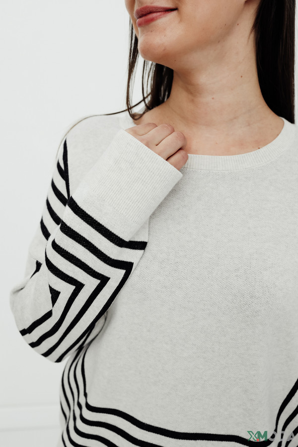 Пуловер Oui, размер 46, цвет разноцветный - фото 5