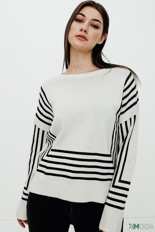 Пуловер Oui, размер 46, цвет разноцветный - фото 3