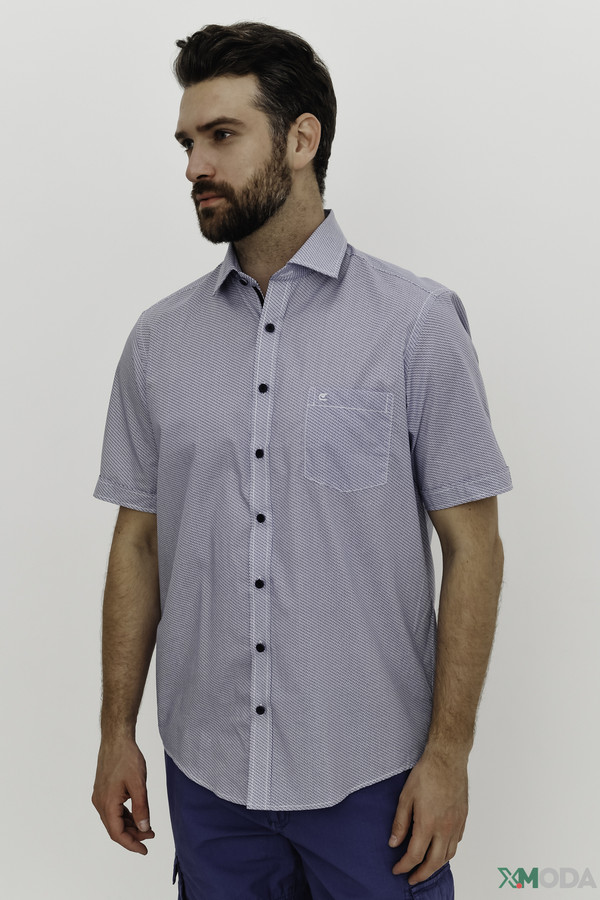 Мужские рубашки с коротким рукавом Casa Moda, размер 54-56, цвет серый - фото 1