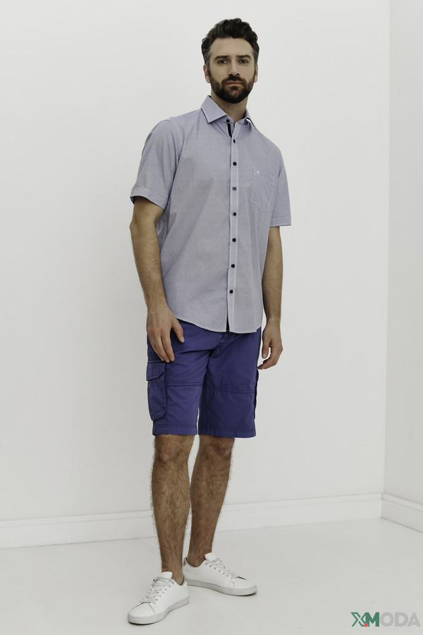 Мужские рубашки с коротким рукавом Casa Moda, размер 54-56, цвет серый - фото 2