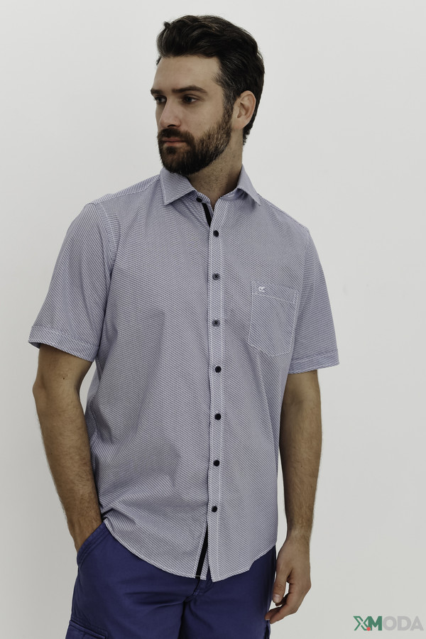 Мужские рубашки с коротким рукавом Casa Moda, размер 54-56, цвет серый - фото 3