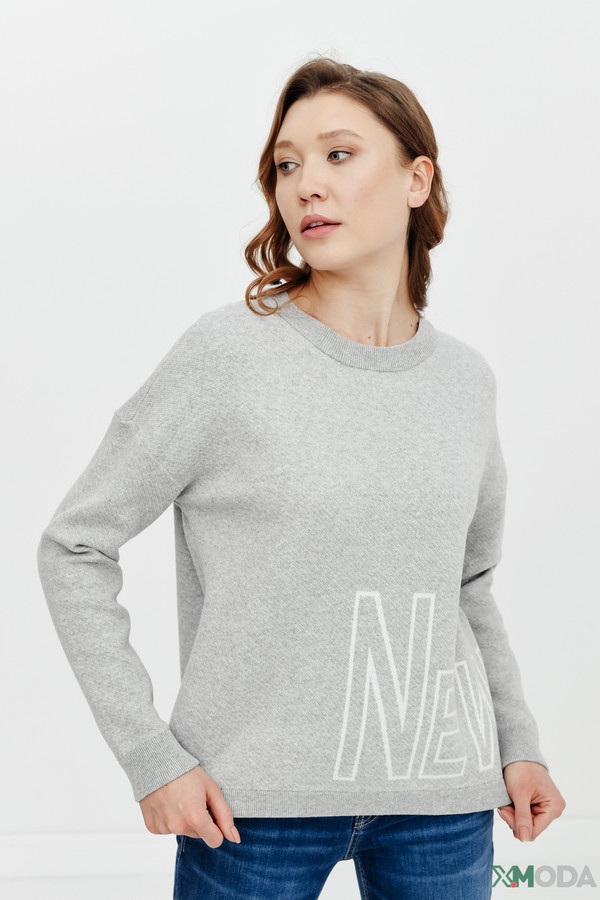 Пуловер Betty and Co, размер 48, цвет серый - фото 1