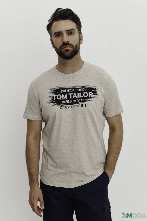 Футболкa Tom Tailor, размер 44, цвет бежевый - фото 1