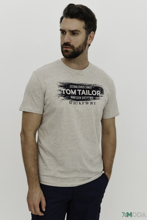 Футболкa Tom Tailor, размер 44, цвет бежевый - фото 3
