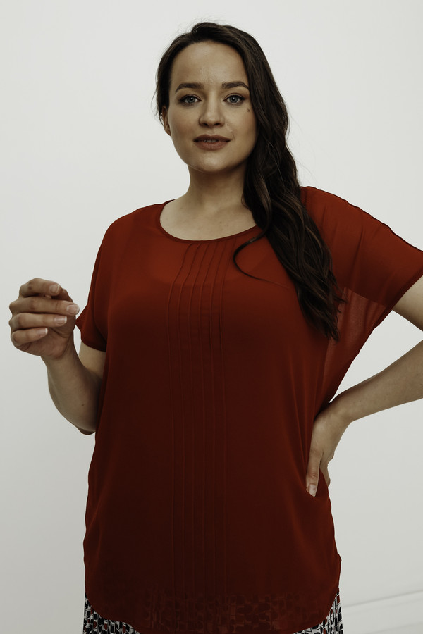 Блузa Lebek, размер 50, цвет красный - фото 1