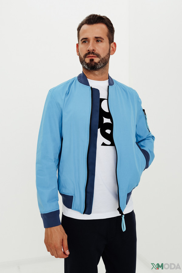 Куртка Boss Casual, размер 52, цвет синий - фото 3