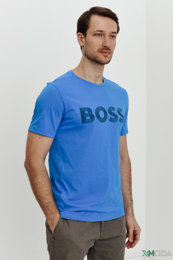 Футболкa Boss Athleisure, размер 48, цвет синий - фото 3