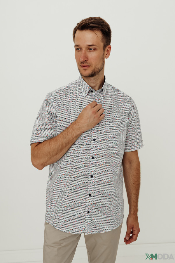 Мужские рубашки с коротким рукавом Casa Moda, размер 50-52, цвет серый - фото 1