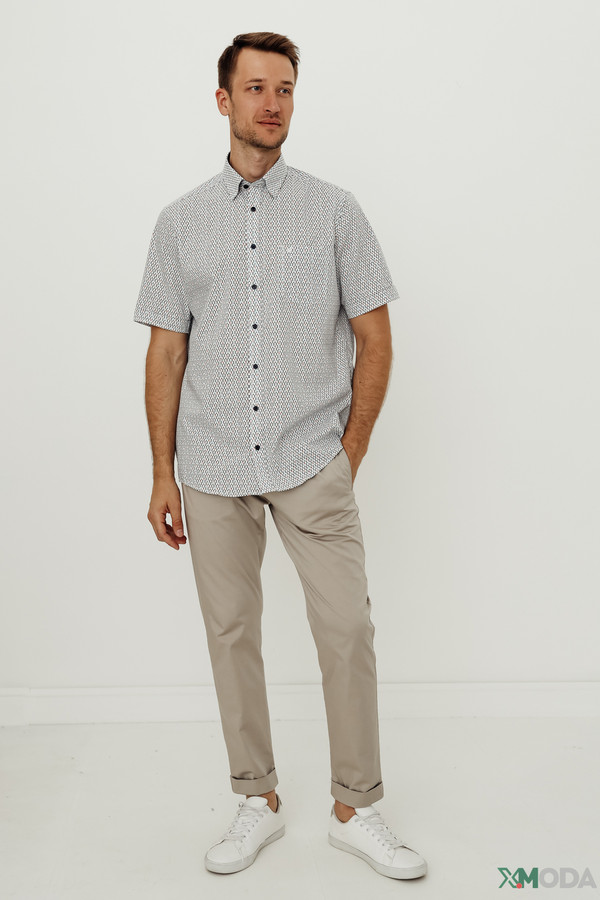 Мужские рубашки с коротким рукавом Casa Moda, размер 50-52, цвет серый - фото 2