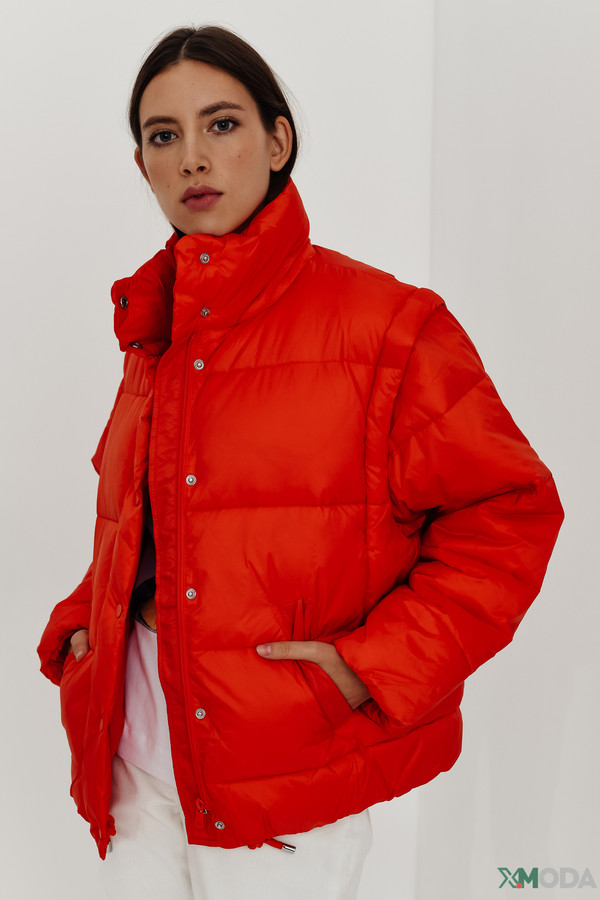 Куртка Oui, размер 44, цвет красный - фото 3