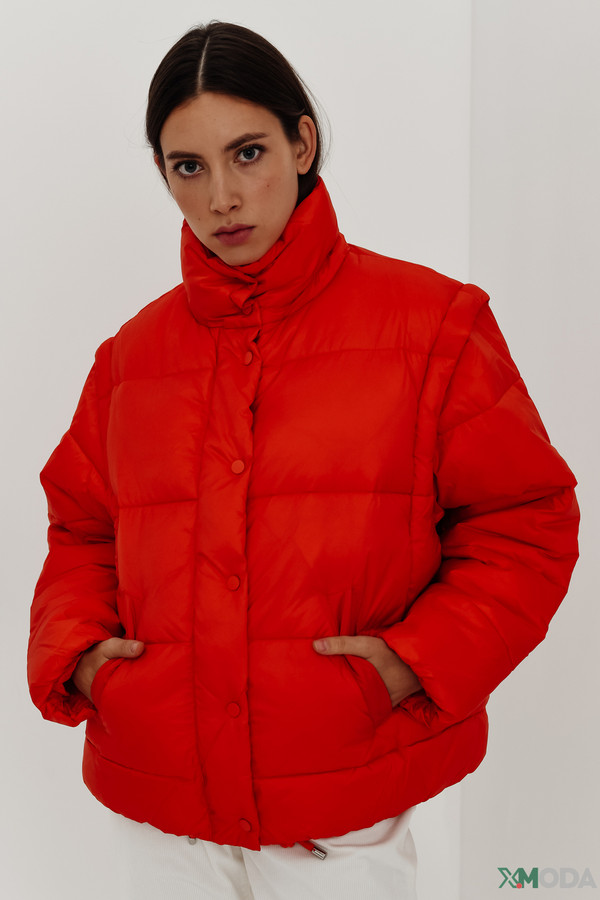 Куртка Oui, размер 44, цвет красный - фото 4