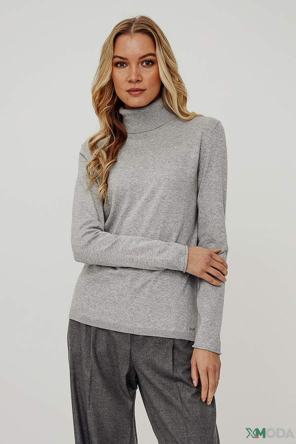 Пуловер Oui, размер 52, цвет серый - фото 1