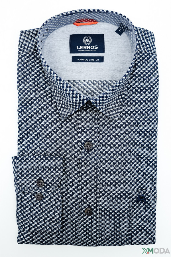 Рубашка с длинным рукавом Lerros, размер 58-60, цвет синий - фото 6