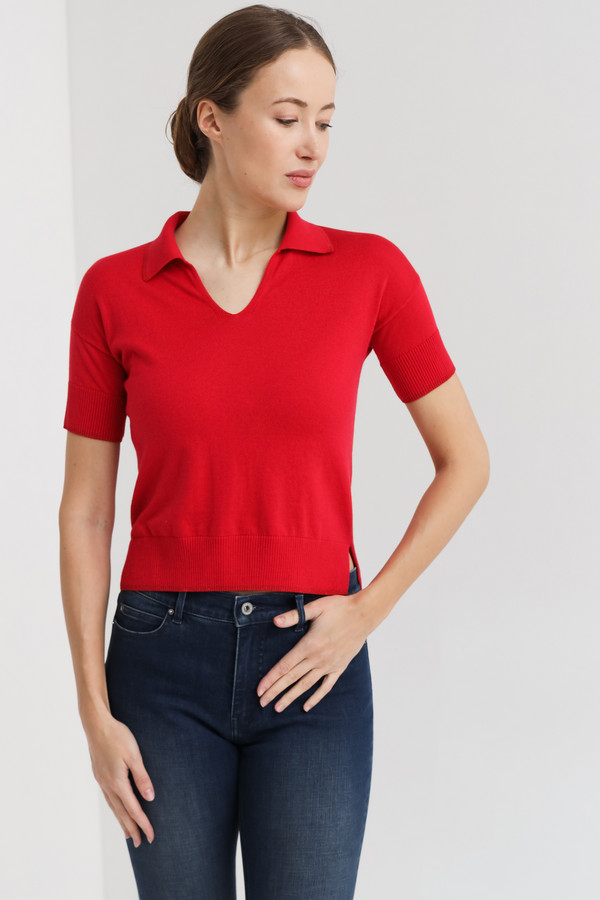 Пуловер Pezzo, размер 52, цвет красный - фото 1